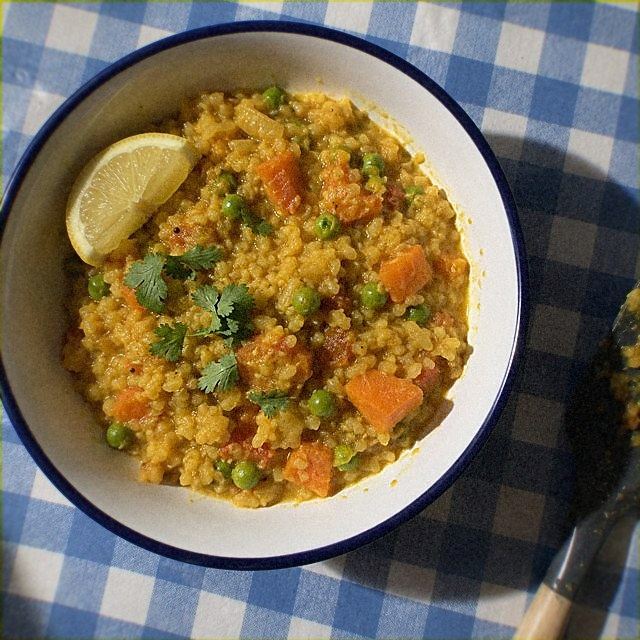Vegetable Khichdi with Lentils and Peas