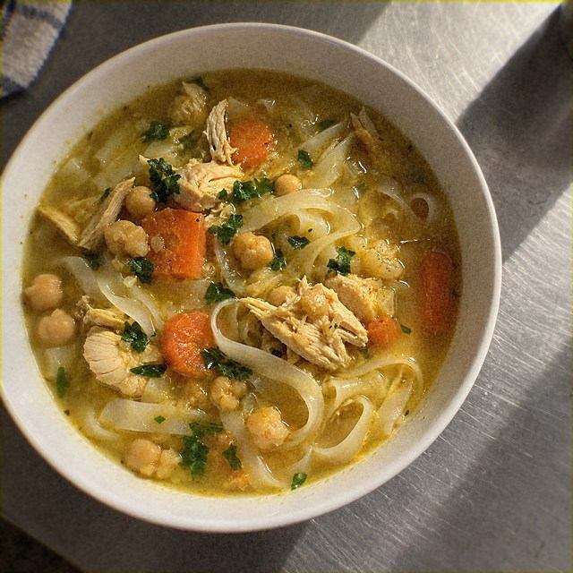 Lebanese Lemon Chicken Noodle Soup